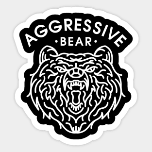 Aggressive Bear 2 Sticker